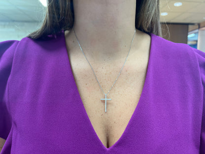 Exclusively Silver Large CZ Cross