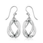 Exclusively Silver Folded Double Circle Earrings