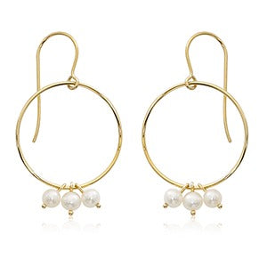 Signature Collection Dangle Pearl Earrings