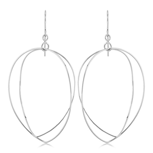 Exclusively Silver Double Tear Drop Earrings