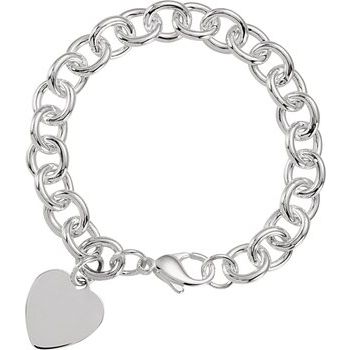 Exclusively Silver Charm Bracelet with a Heart