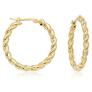 Signature Collection Twisted Hoop Earrings