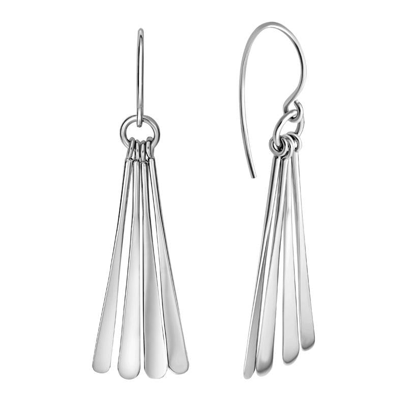 Exclusively Silver Bar Dangle Earrings