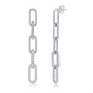 Exclusively Silver Paperclip Dangle Earrings