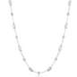 Exclusively Silver Small Rod and Bead Necklace