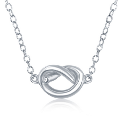 Exclusively Silver Love Knot Necklace