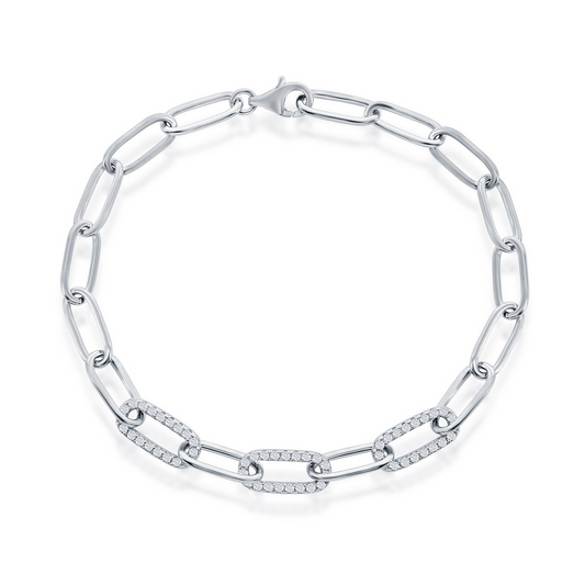 Exclusively Silver Paperclip Bracelet