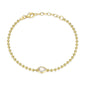 Exclusively Silver CZ Pear Beaded Bracelet