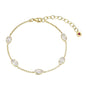 Exclusively Silver Oval CZ Station Bracelet