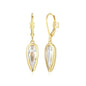 Exclusively Silver Pear CZ Dangle Earrings