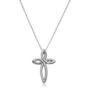 Exclusively Silver Free Form Cross Pendant