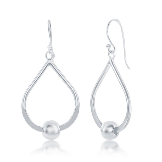 Exclusively Silver Tear Drop Bead Earrings