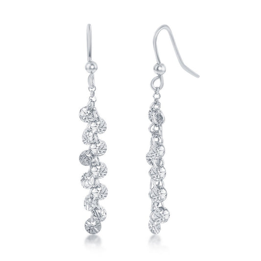 Exclusively Silver Dangling Disc Earrings