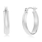 Exclusively Silver Oval Hoop Earrings