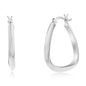 Exclusively Silver Triangle Shaped Hoops