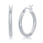 Exclusively Silver Polished Hoop Earrings