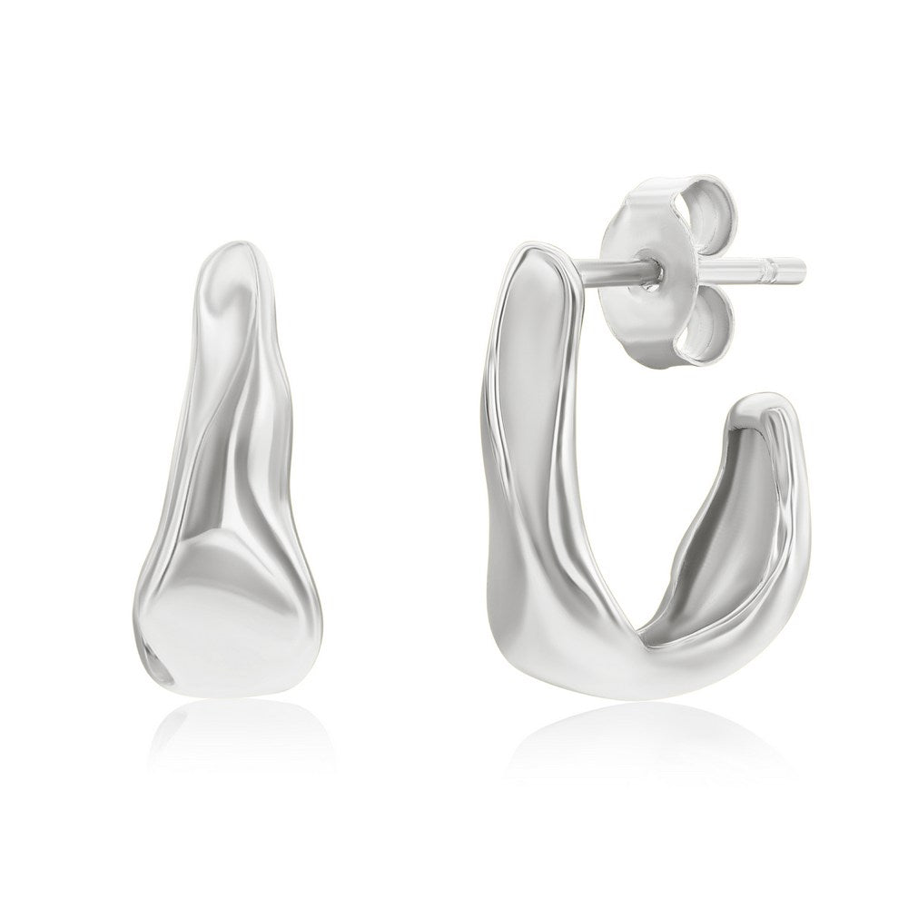 Exclusively Silver Irregular Shaped Earrings