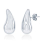 Exclusively Silver Puff Teardrop Earring