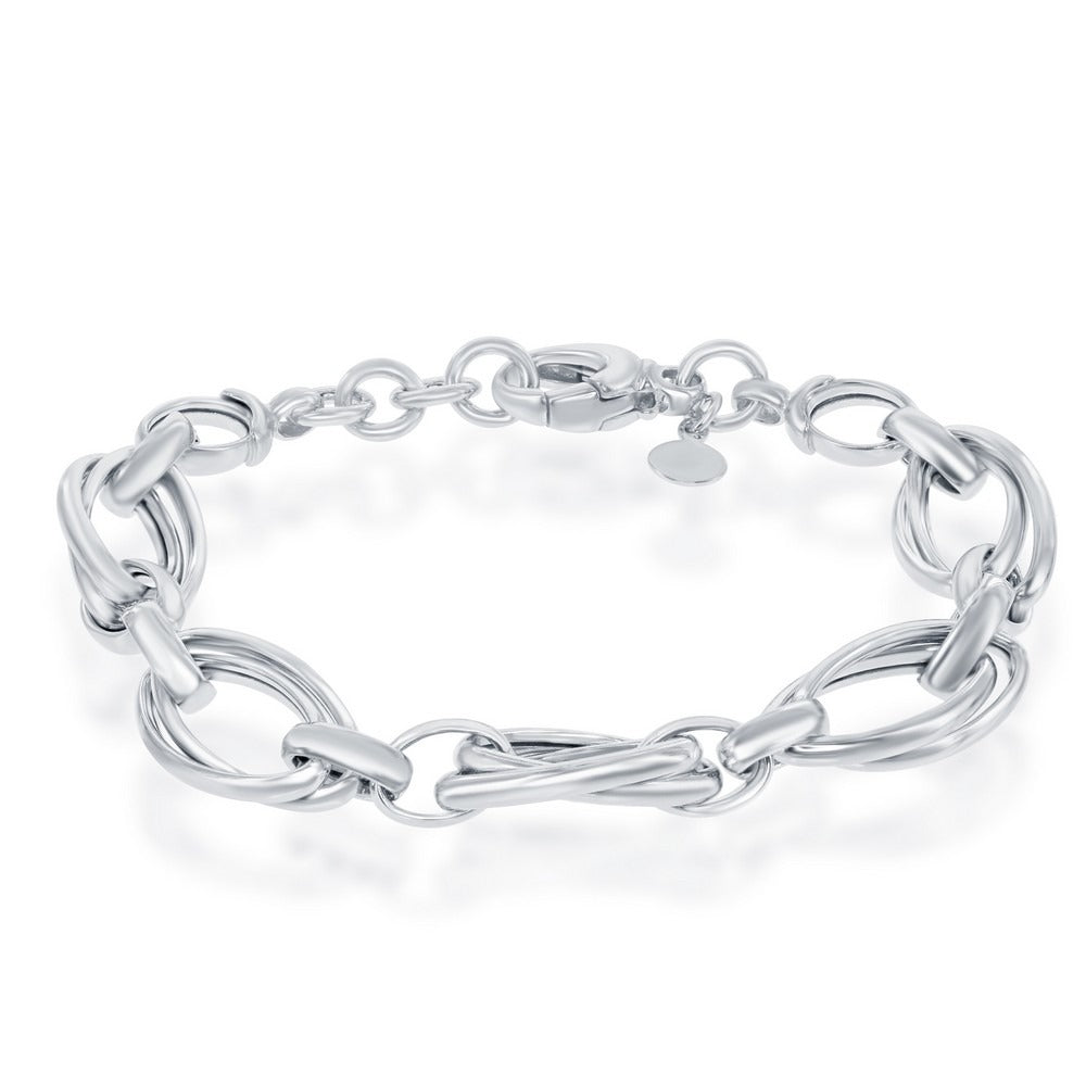 Exclusively Silver Oval Bracelet