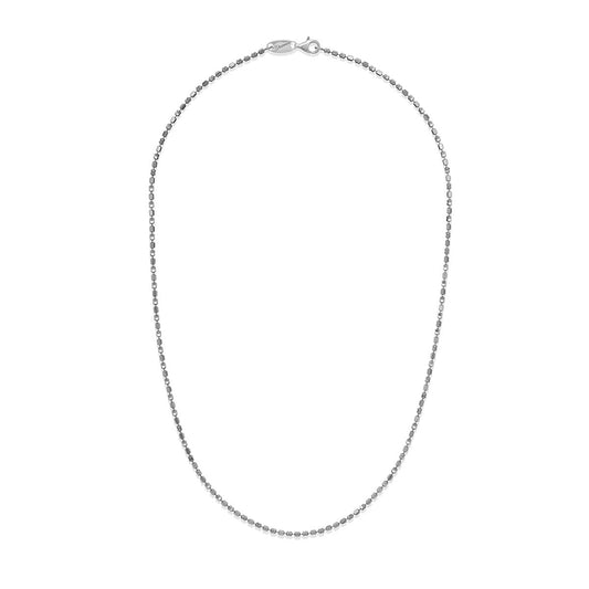 Exclusively Silver Diamond Cut Beaded Necklace