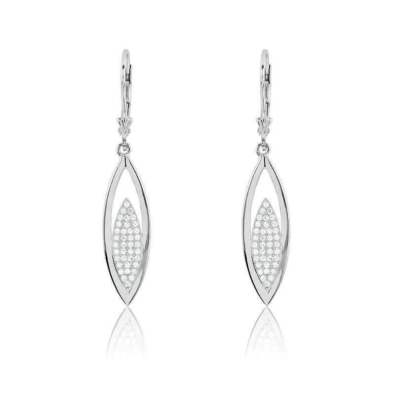 Exclusively Silver Marquise Dangle Earrings