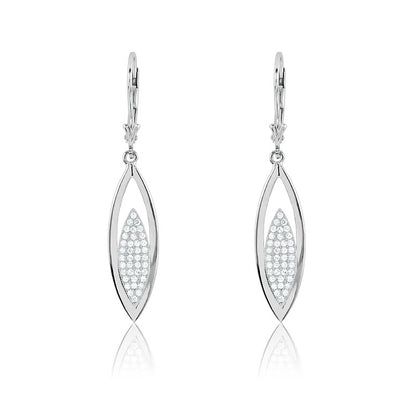 Exclusively Silver Marquise Dangle Earrings