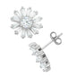 Exclusively Silver CZ Daisy Studs