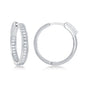 Exclusively Silver Baguette Inside Out Hoops