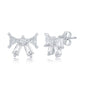 Exclusively Silver Bow CZ Studs