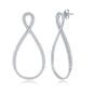 Exclusively Silver Open Pear-Shaped Infinity Earring
