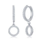 Exclusively Silver Dangling CZ Huggie Hoop