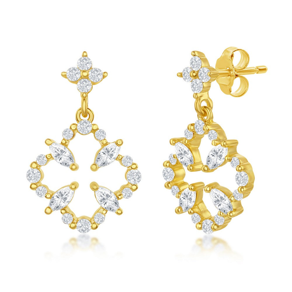 Exclusively Silver Flower Design Earrings