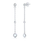 Exclusively Silver Color Chain Dangle Earrings