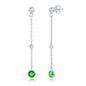 Exclusively Silver Color Chain Dangle Earrings