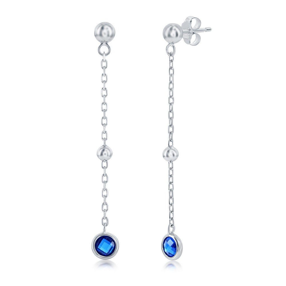 Exclusively Silver Color Chain Dangle Earrings