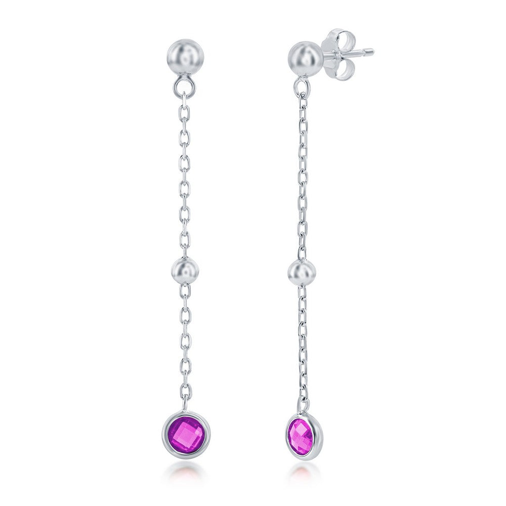 Exclusively Silver Color Chain Dangle Earrings
