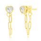 Exclusively Silver CZ Paperclip Earring