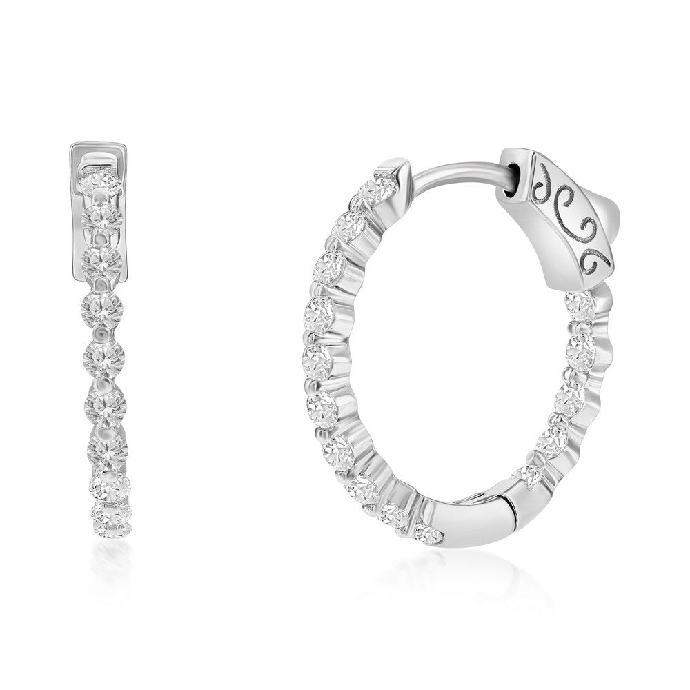 Exclusively Silver Inside Out Hoop Earrings