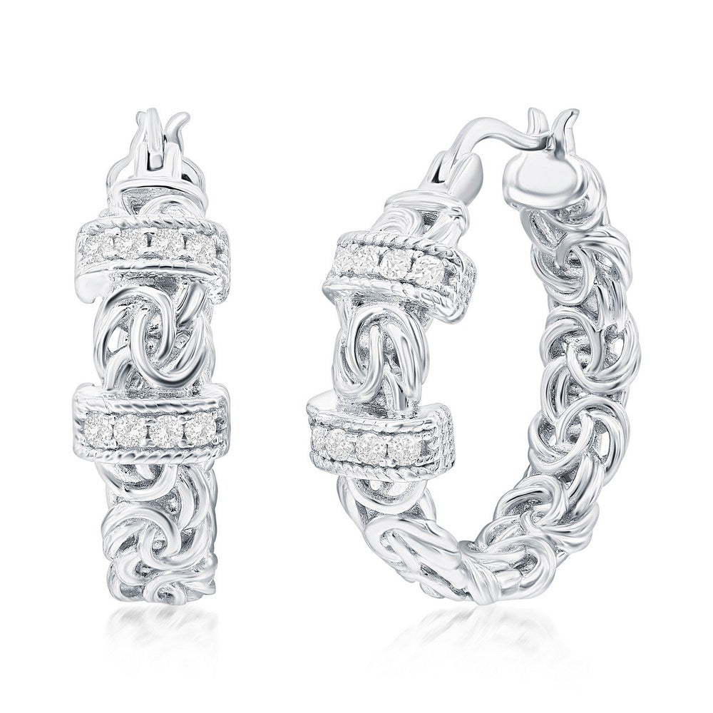 Exclusively Silver Byzantine Hoop Earrings