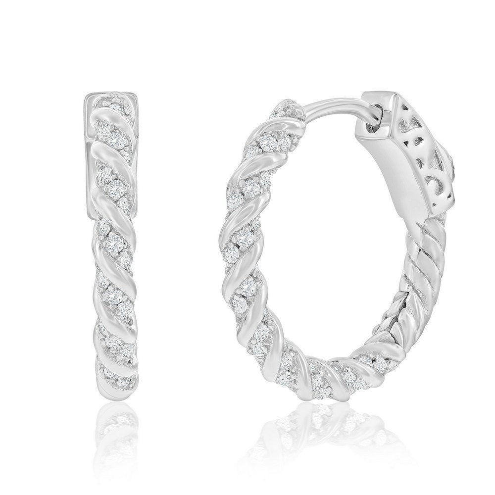 Exclusively Silver Rope Design Earrings