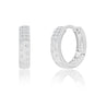 Exclusively Silver CZ Brushed Hoop
