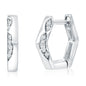 Exclusively Silver Geometric Huggie