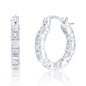Exclusively Silver Square CZ Hoops