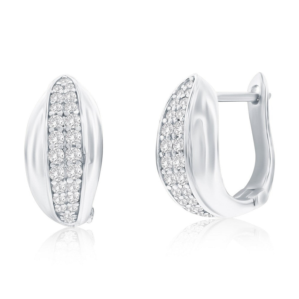 Exclusively Silver Pave Hoop