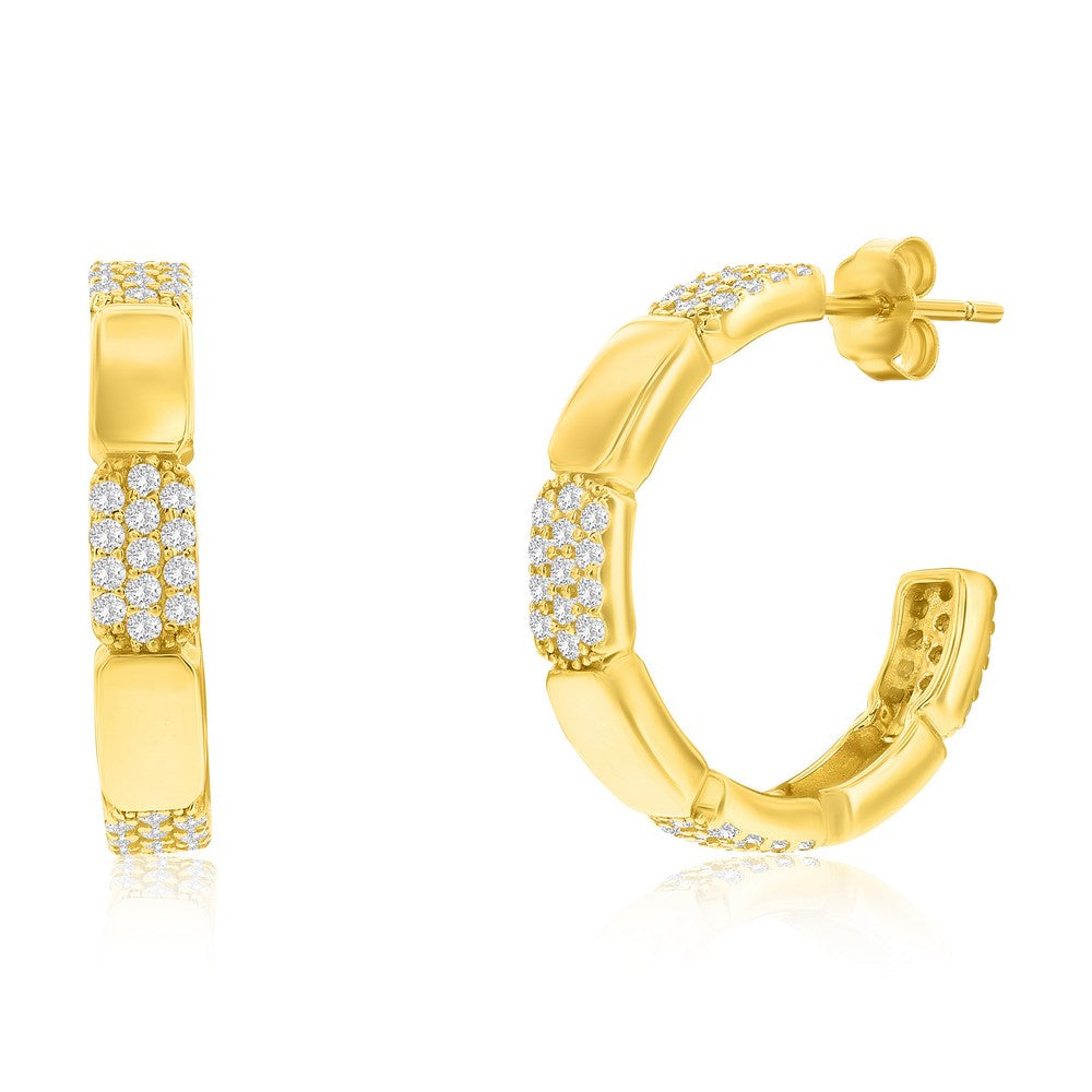 Exclusively Silver Alternating Hoops