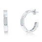 Exclusively Silver Alternating Hoops