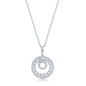 Exclusively Silver Open Circle Diamond Necklace