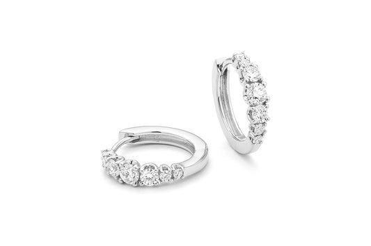 Signature Collection Diamond Huggie Hoops