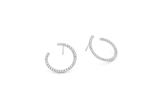 Signature Collection Diamond Spiral Hoops