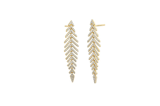 Signature Collection Feather Drop Earrings